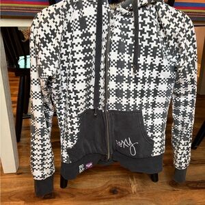 Roxy  Patterned Hoodie-Retro fur lined